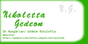 nikoletta gedeon business card